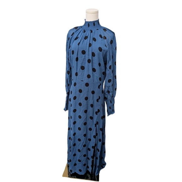 NWT Reformation Valentin Porto Polka Dot Long Dress Size 10 - Picture 2 of 14